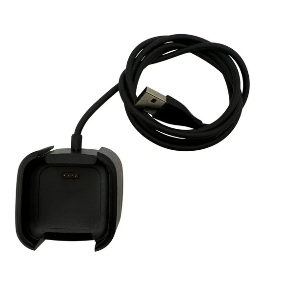 Fitbit Versa Smartwatch Rose Gold Aluminum Black Woven Band + Charger - Picture 12 of 12